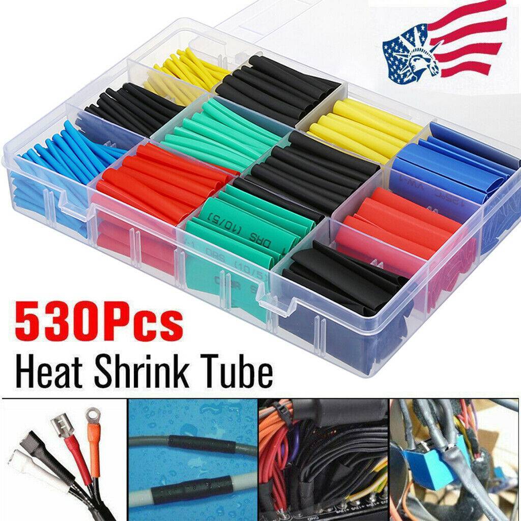 530 Pcs Heat Shrink Tubing Insulation Shrinkable Tube Assortment - Image 2