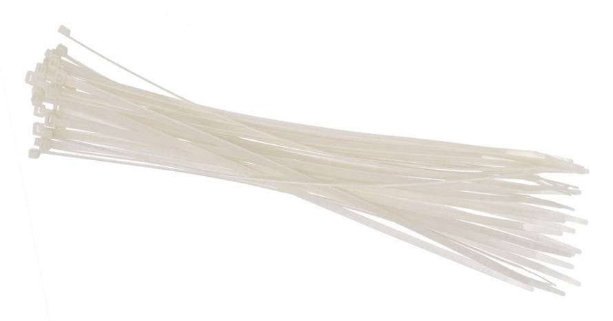 450×4.8mm Natural Nylon Standard Cable Tie (100pcs/pack)