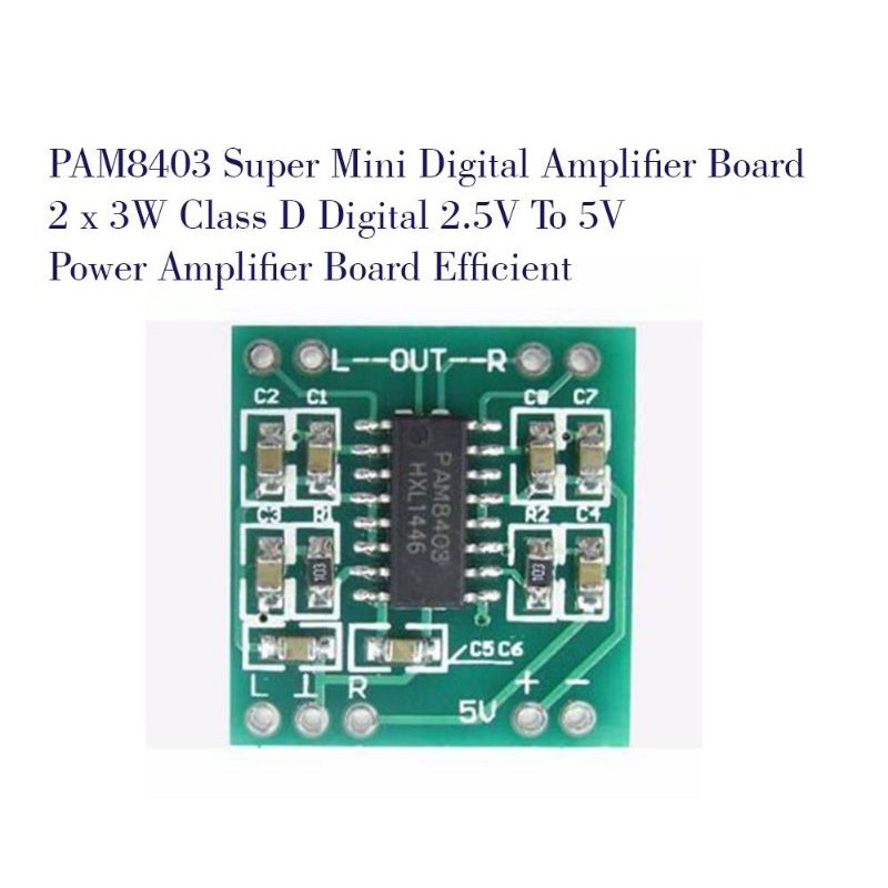 PAM8403 5V Two-channel Stereo Mini Class-D 3W+3W Audio Amplifier - Image 4