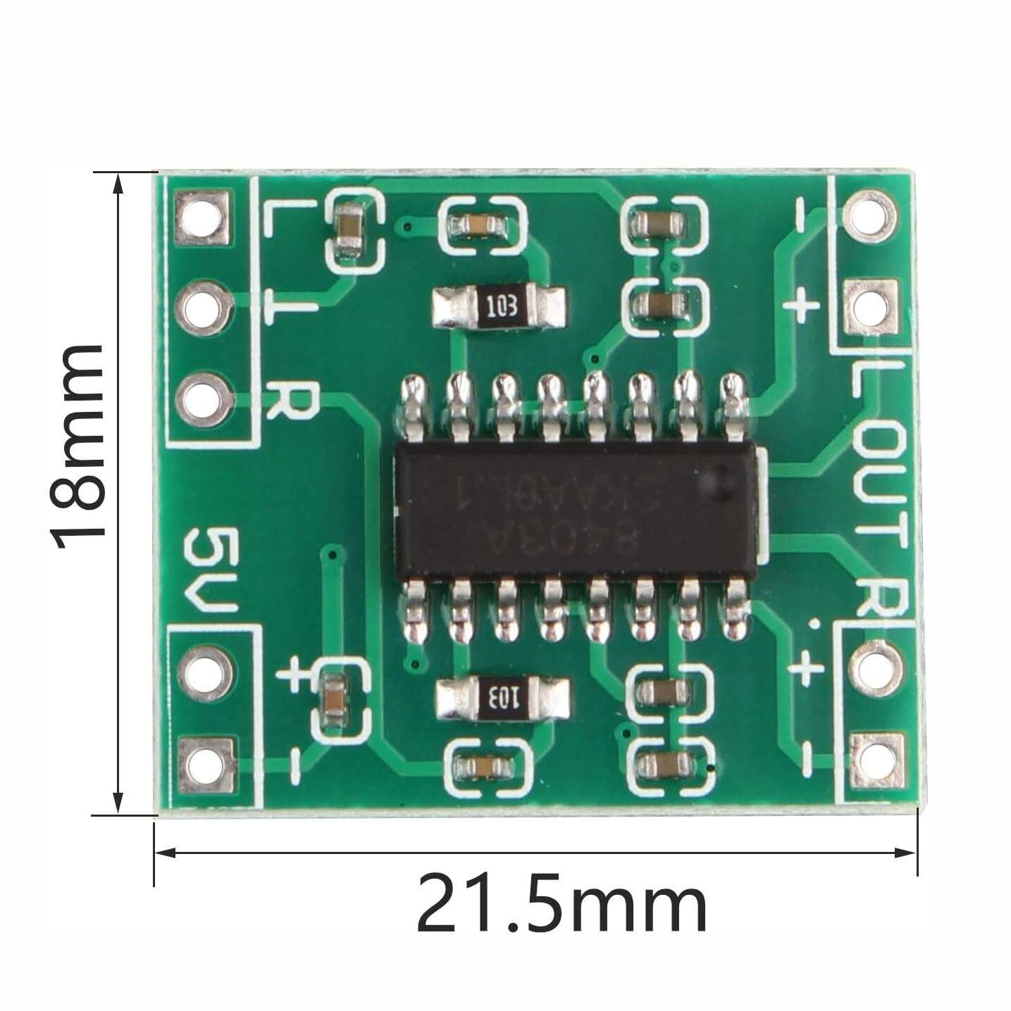 PAM8403 5V Two-channel Stereo Mini Class-D 3W+3W Audio Amplifier - Image 6