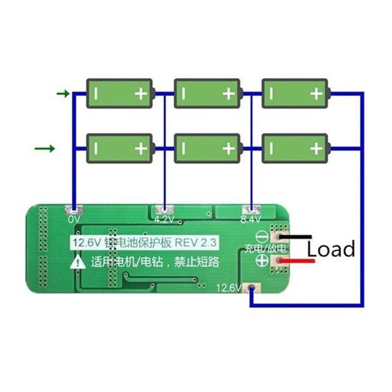 Lithium Battery Charger Protection Module (BMS) 3S 20A 12.6V - Image 8