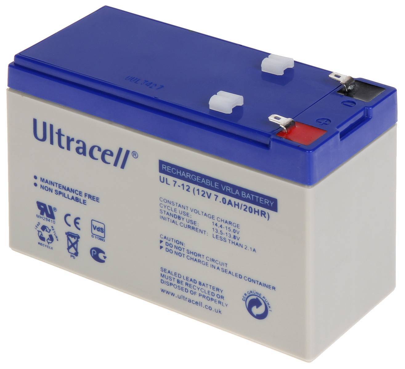Ultracell Sealed Lead Acid Battery (12V,7.2AH/20HR)