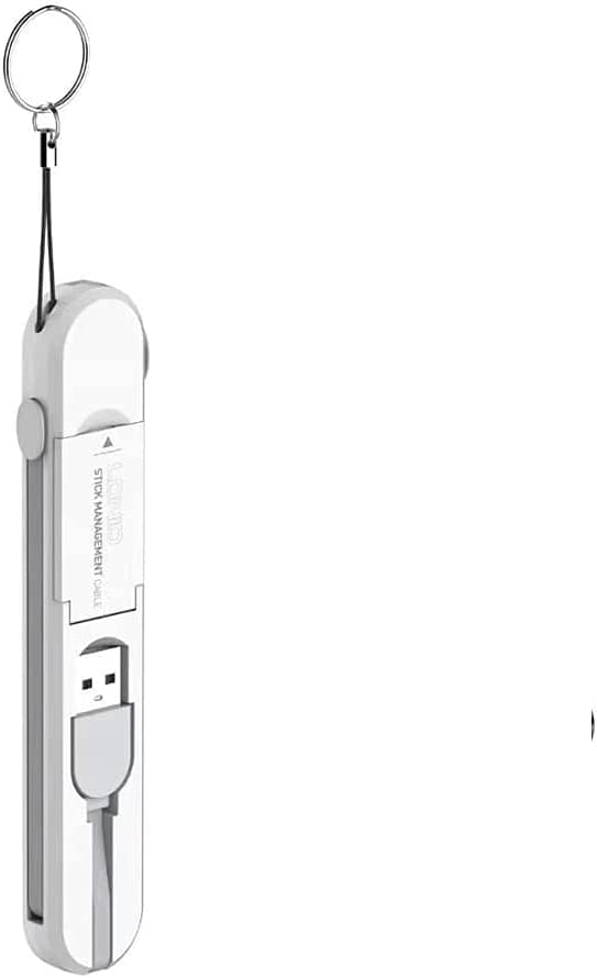 Ldnio LC130 3 in 1 Cable Storage Box With Type-C Connector 3.8A, 14 * 2.5 CM, Anti Bending - White - Image 2