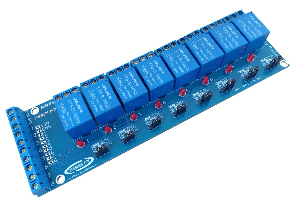 Relay Module 8-Channel (5V/12V/24V) RM8V