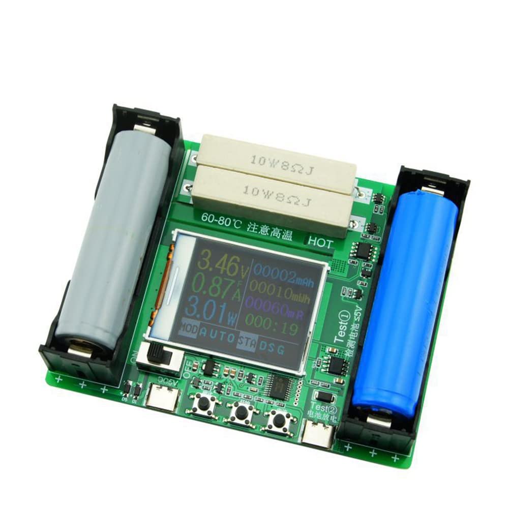 CH-3.0 2 Channel Battery Capacity Tester for 18650 Lithium Battery Voltage Current Indicator 1.77in TFT LCD Display Module - Image 8