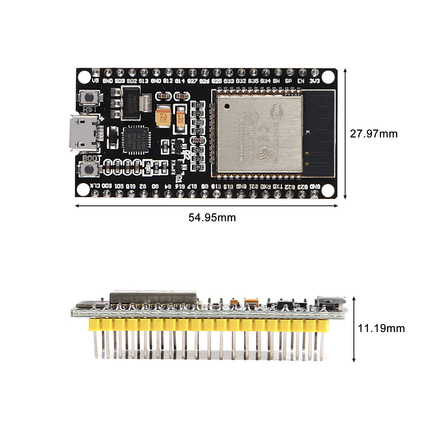 ESP32  WiFi Development Board 38 Pin Wireless WiFi Bluetooth 2.4 - Image 2