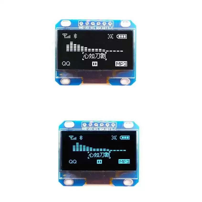 OLED Display SPI 6 Pin 1.3″ 128×64 – Unsoldered