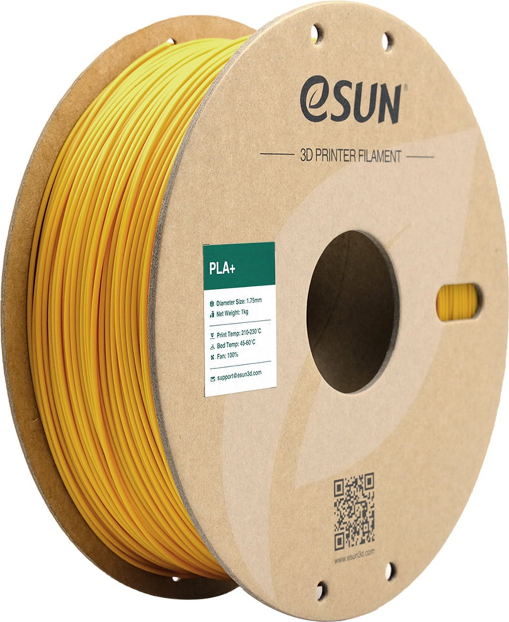 3D Printer Filament PLA+ eSUN 1.75mm 1Kg yellow - Image 2