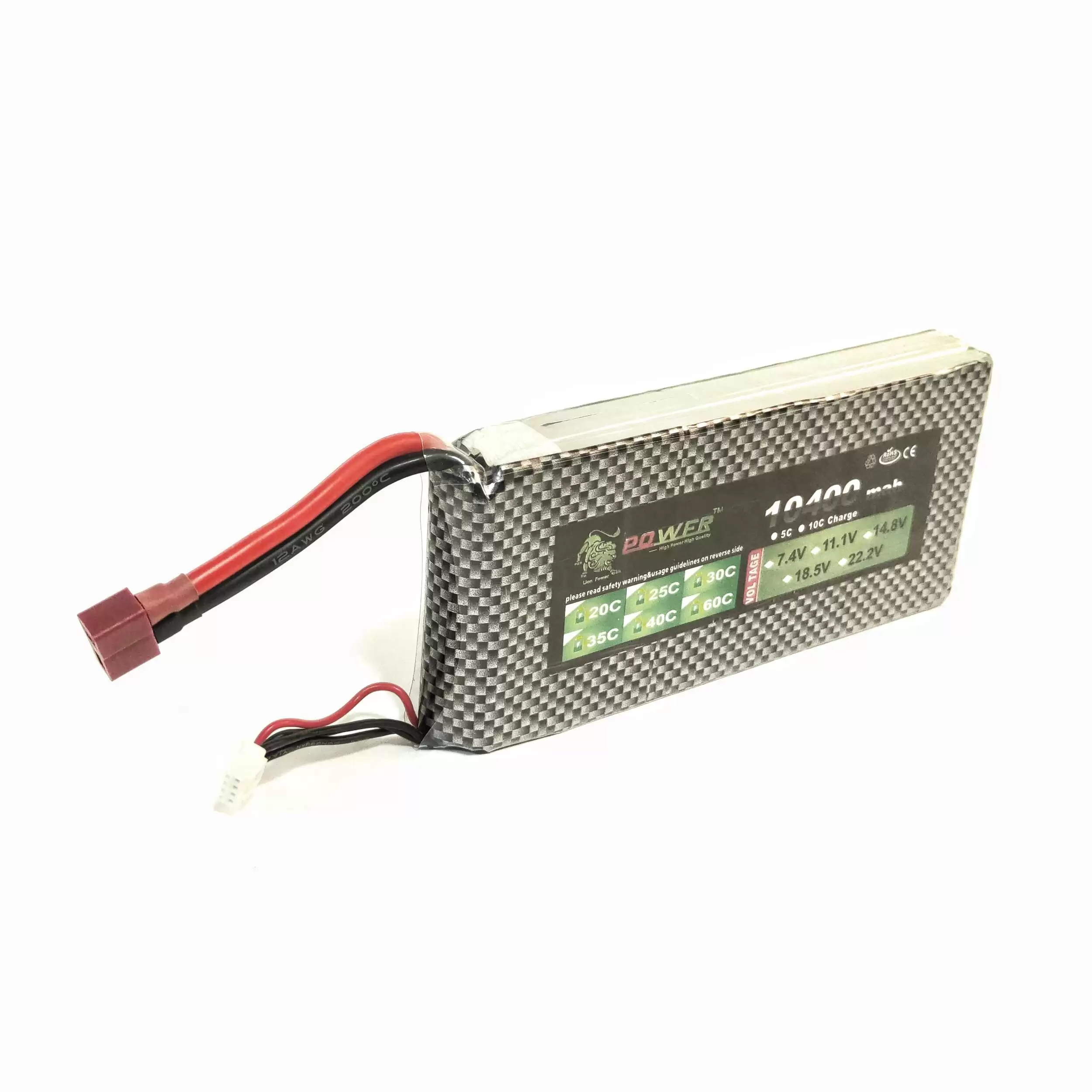 Lithium Polymer ( lipo ) Battery 11.1 V, 10400 mAH, 40C