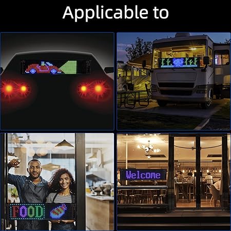 LED Matrix Panel Bluetooth APP Control – Model: JTPD-03-001 (12x68cm) - Image 4