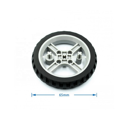 6514 TT Motor Free Wheel Cross Shaft Robot 65mm - Image 2