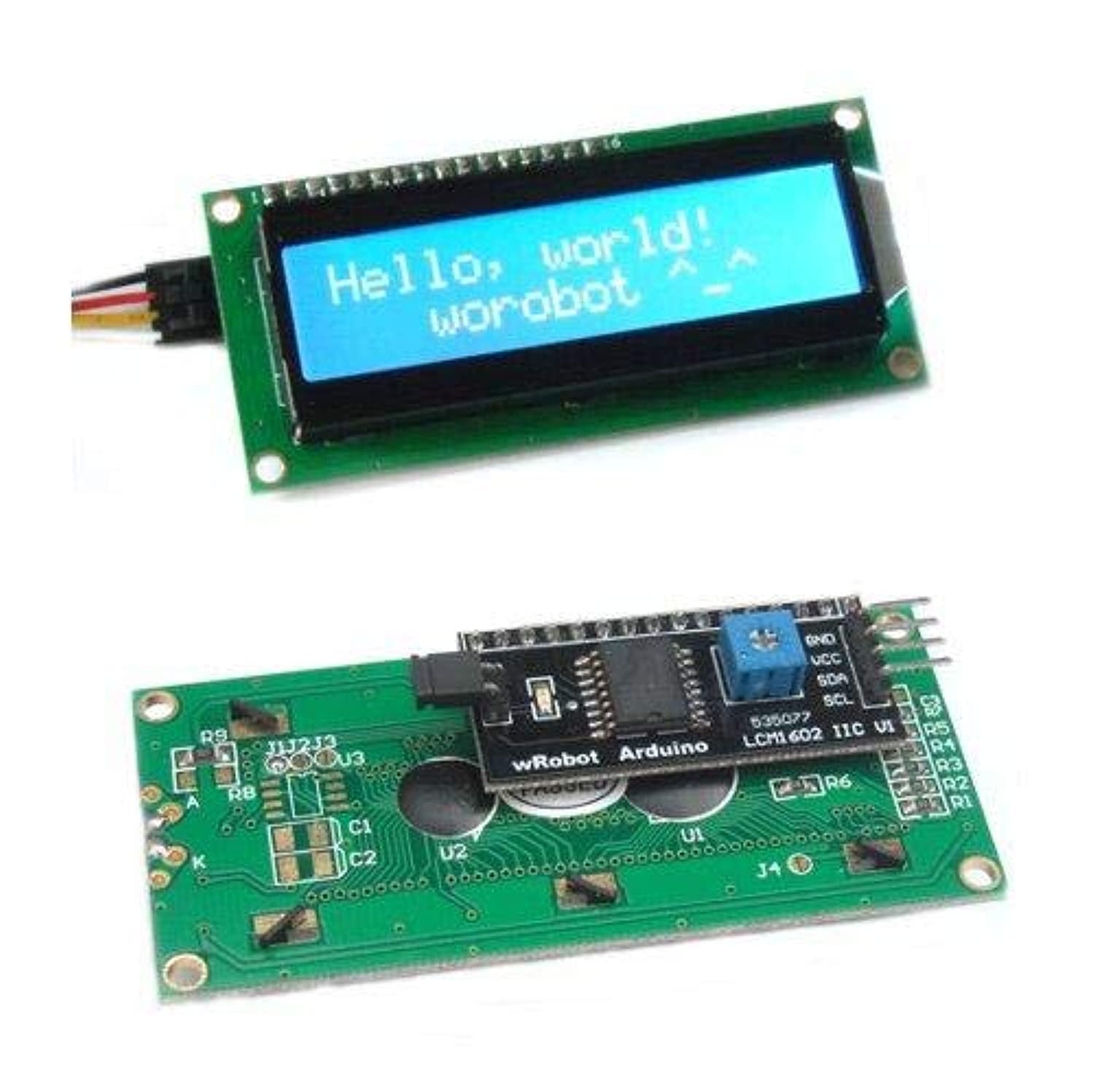 LCD 1602 (16x2) with Blue Backlight & Pre-Soldered I2C Interface - Image 7