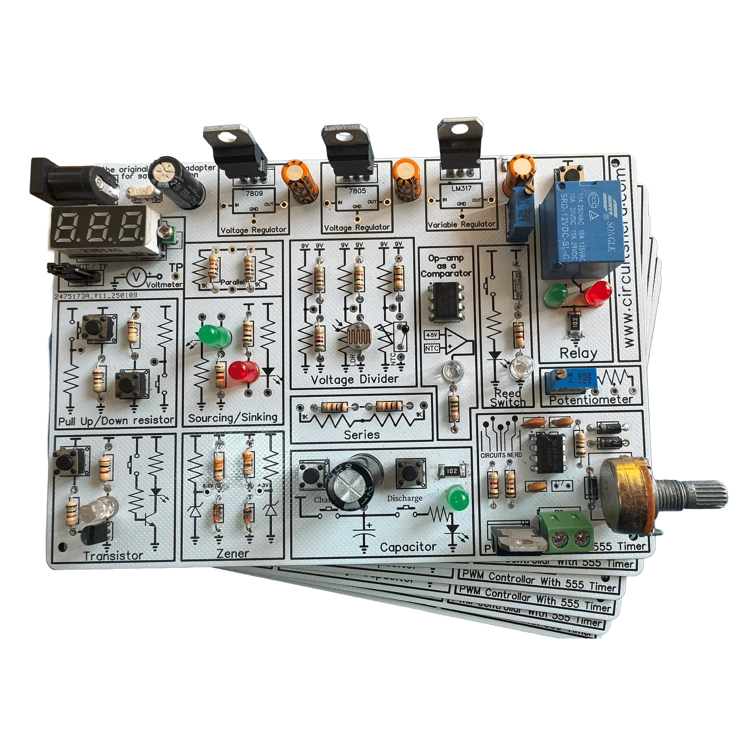 Circuits Nerd Starter Kit for Learning Core Electronics