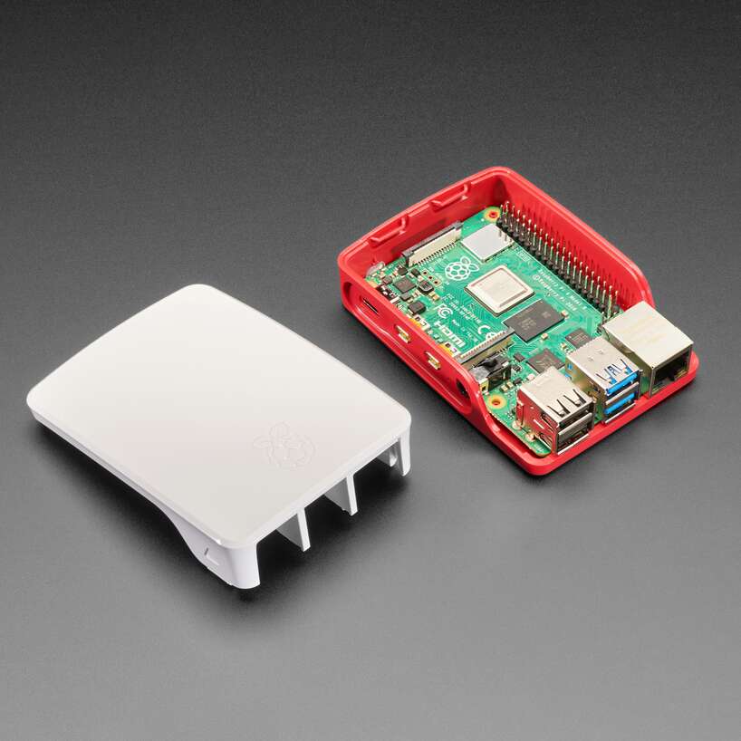 Official Raspberry Pi 4 Case (White & Red ABS) - Image 4