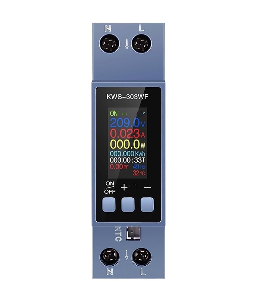 KWS-303 Power Meter 8 in 1 Energy 85-290V/40A Voltage and Current Meter - Image 2