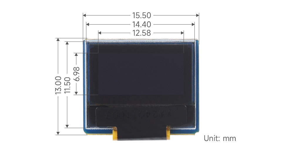 Waveshare 0.49" inch OLED Display Screen Module - Image 6