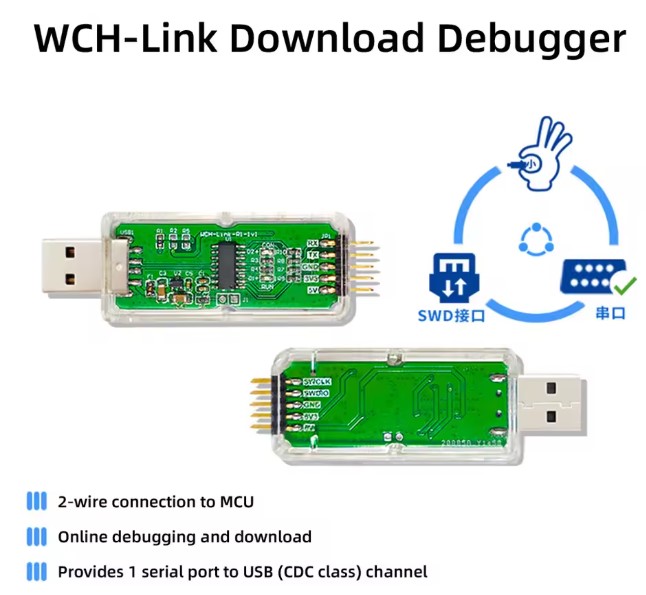WCH-Link Download Debugger Risc-v Framework Mcu Online Debugging Swd Interface Chip Programming - Image 2