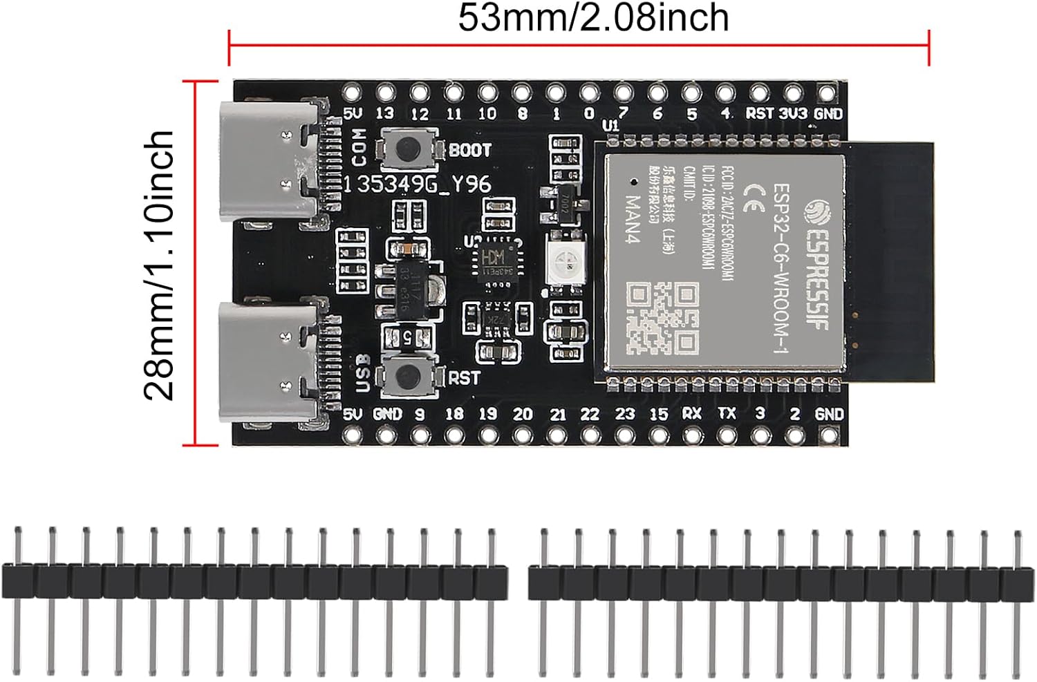 ESP32-C6-WROOM-1 ESP32-C6 ESP32-C6-WROOM-1-N4 Development Board - Image 4