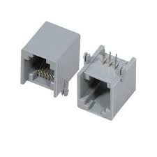 RJ11 6P6C Modular Socket Right Angle- 6 Pin PCB Mount
