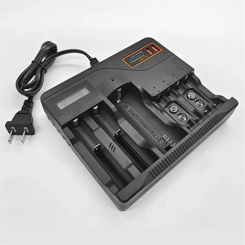 18650 Battery Charger, Smart Multi-Function Battery Charger,Universal 3.7V Li-ion,1.2V Ni-MH/Ni-Cd Batteries