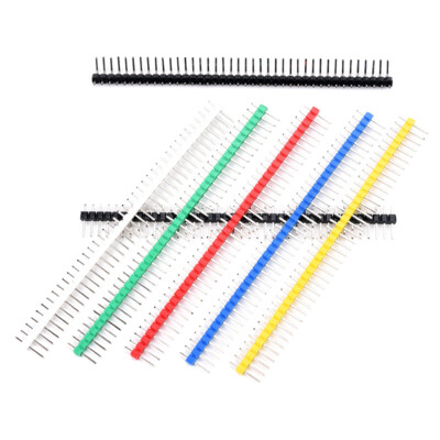 Male Pin Headers 2.54mm – 40 Pin, Straight, Yellow (11mm, Random Color) - Image 2
