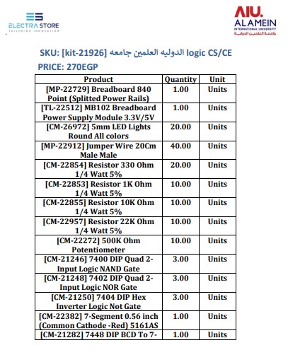 Alamein International University – Logic CS/CE Kit - Image 2