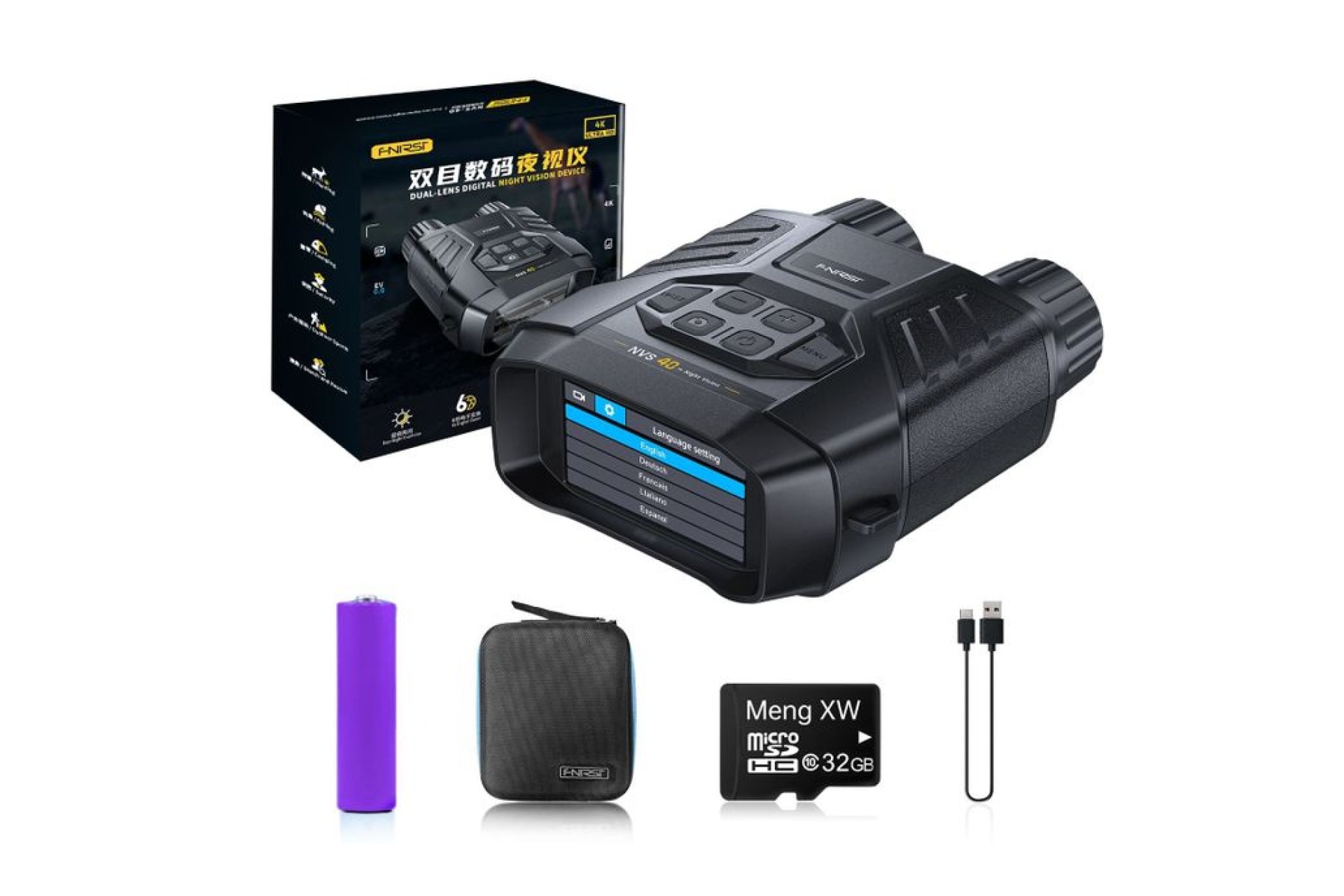 FNIRSI® NVS-40 4K HD Binocular Night Vision Infrared 6x Digital Zoom